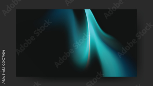 Abstract blue light streaks on black background a modern digital art piece