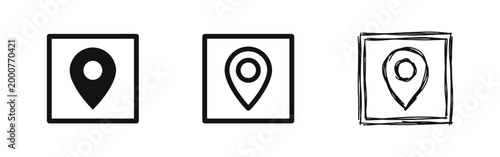 Map Pin Location Marker Icons Set for Navigation and Travel