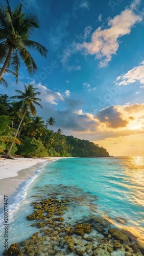 havelock island andaman tropical beach india landscape vertical video