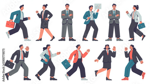 Diverse group of people walking and using smartphones outdoors in casual attire Vector