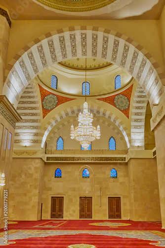 Grand Sheikh Zayed Mosque Interior in Fujairah, UAE