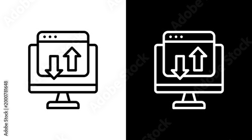 Web Traffic White Icon Set Design