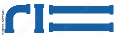 Water Pipe Icon – Plumbing System Line Vector Illustration