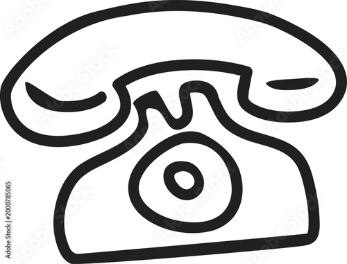 Classic Retro Rotary Dial Telephone Icon