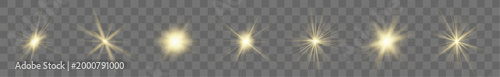 Foto Golden sun pack with soft gradients and glossy shine effects