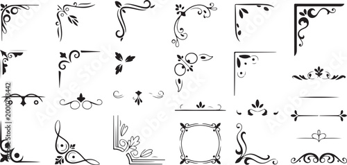 Set of 20 vintage ornate frames and borders vector