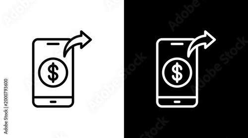 Mobile Payment White Icon Set Design