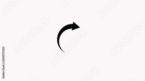 Minimalist circular loading progress bar and rotating arrow animation pack