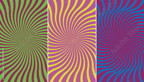 Colorful Abstract Spiral Background Psychedelic Swirl Pattern Design