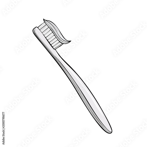 Clean Toothbrush with Toothpaste Ready for Brushing Teeth Hygiene