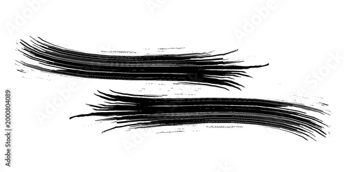 Brush touch material, ink splash, handwritten texture, texture material, rough lines, ink lines, Japanese style, Asian taste vector