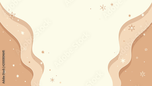 A serene and minimalist image of sand and a blurred ocean. Perfect for conveying relaxation, summer vibes, or a peaceful background for wellness or tr