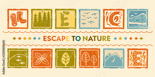 vibrant nature themed banner with colorful outdoor elements high quality professional detailed modern elegant stylish