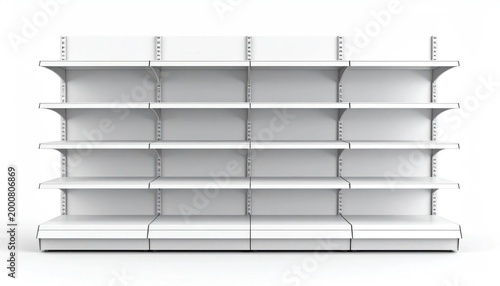 Empty Retail Store Shelving Unit Display Stand.