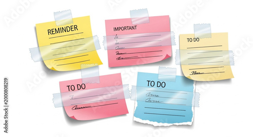Sticky Notes With Calendar And To Do List Reminders.