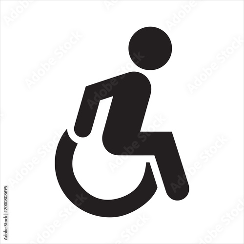 Accessibility icon: simple wheelchair symbol for universal design