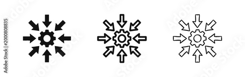 Принти на полотні System Integration and Centralized Processing Gear Icon
