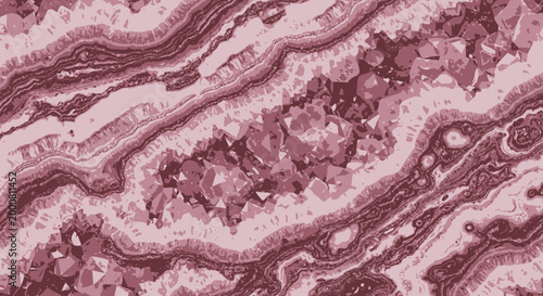 Rhodochrosite crystal geode pink white bands mineral specimen