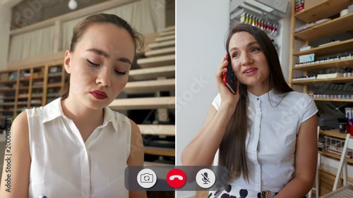 Students take part in an online call showing different emotions as they interact during class activities. Various actions and reactions take place throughout the call.