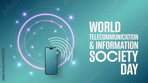 Smartphone with connection signal for world information day