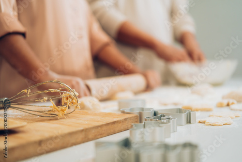 Senior Couple Baking Together at Home Kitchen