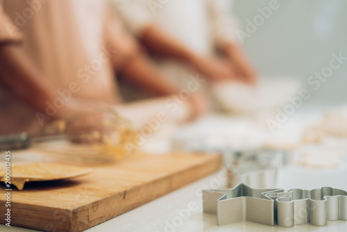 Senior Couple Baking Together at Home Kitchen