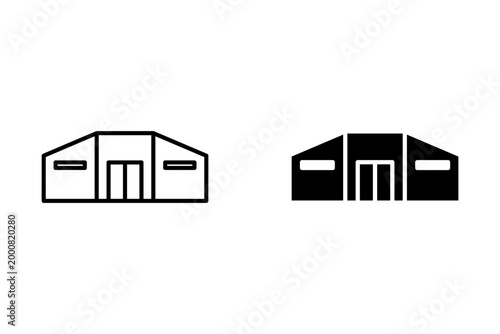 Bomb shelter icon. Protective bunker structure. Emergency defense room during air raid or explosion pictogram.