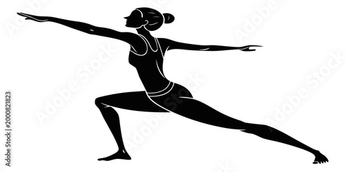 Woman silhouette practicing yoga pose graphic with yoga mat yoga position yoga girl yoga class yoga studio yoga therapy yoga practice yoga training silhouette exercise wellness stretching