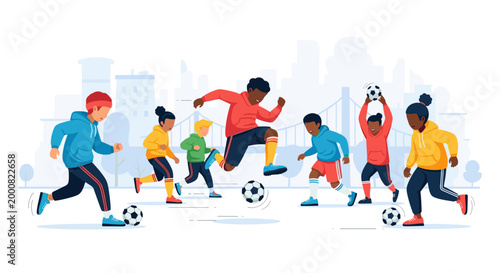 SVG Vector Geometric Shapes Scene with Complex Clean Design