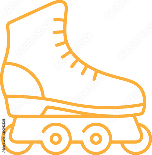 Vintage roller skate with classic wheel design Vector, illustration