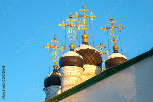 Konstfotografi The domes of the ancient Assumption Cathedral