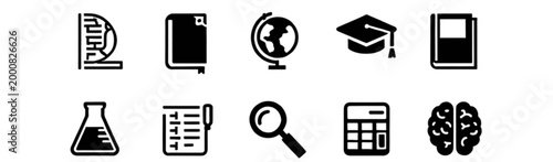 vector illustration of a set of icons