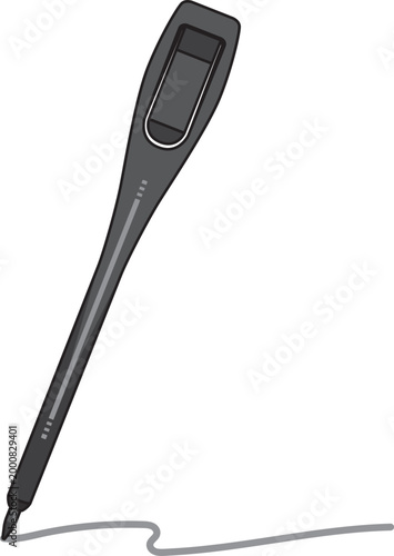 アンケート用使い捨て鉛筆で書いているイラスト（記入シーン）