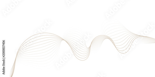 Abstract brown wave lines on transparent background. Vector illustration of style curves used for banners, templates and wallpapers.