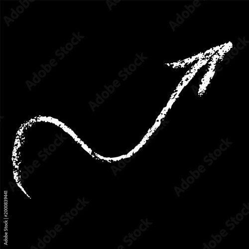 Wave Crayon Hand Drawn Arrow