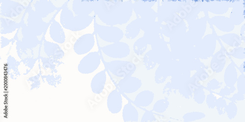 soft arrangement of blue leaves using stippling technique on white background high quality professional detailed