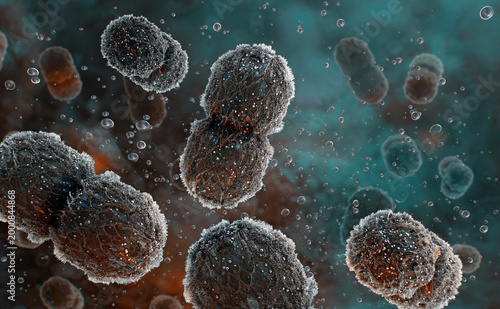 Billede på lærred Enterococcus cocci bacteria