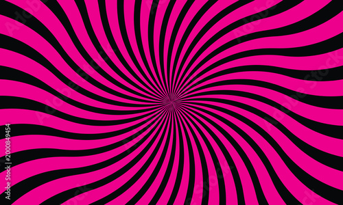 Hypnotic pink and black swirl a vibrant optical illusion with radiating lines and dynamic energy