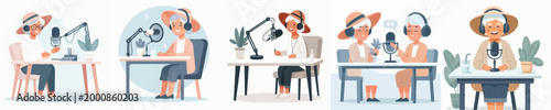 grandma vector is doing a podcast