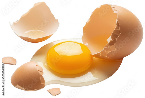 Raw egg png Cracked shell cutout Fresh yolk png Brown eggshell cutout Liquid albumen png Organic ovum cutout Natural protein png Broken food cutout Hen egg png isolated transparent background image