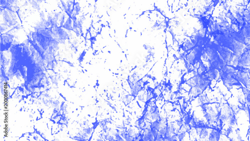 Vibrant blue ink splash background with artistic cracked patterns and dynamic watercolor wash texture effects.