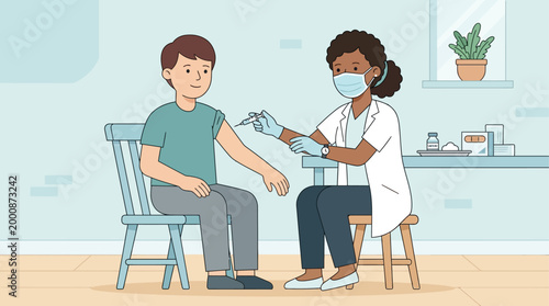 Healthcare concept highlighting vaccination for hepatitis prevention.