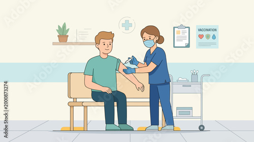 Healthcare concept highlighting vaccination for hepatitis prevention.