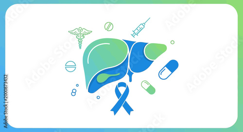 A clean and modern flat design poster promoting awareness for World Hepatitis Day.
