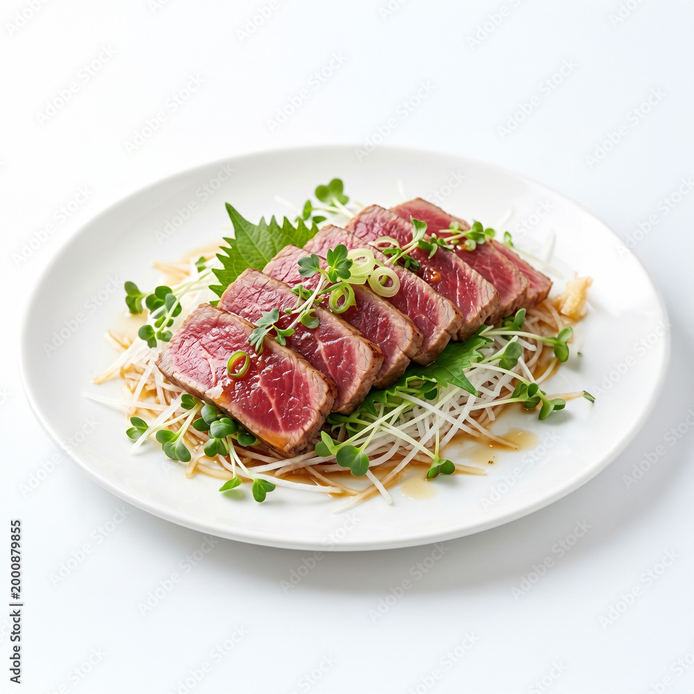 Fototapeta premium Japanese Beef Tataki & Daikon Salad