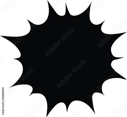 Black starburst shape a simple vector illustration for design elements