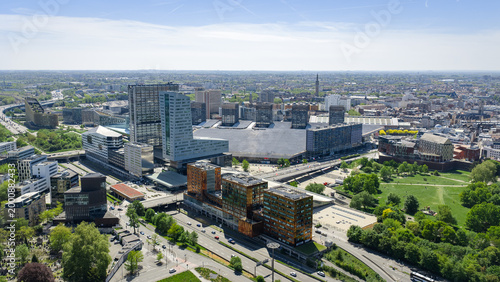 Canvas-taulu Vue aérienne de la ville de Lille dans le nord de la France au printemps 2026  -