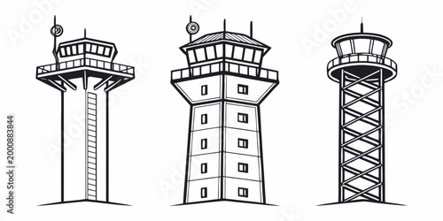 Military radar and mobile missile launcher systems vector illustration set with military launcher surveillance technology communication artillery equipment tactical detector security