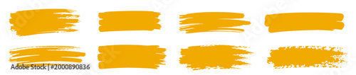 yellow paint brush strokes
