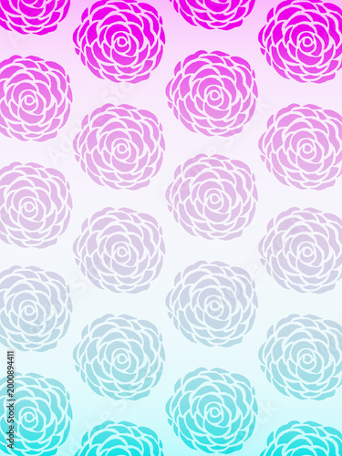 Vintage Rose Pattern Gradient– Ornamental Floral Background